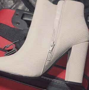 Elegant Cream Ankle Boots